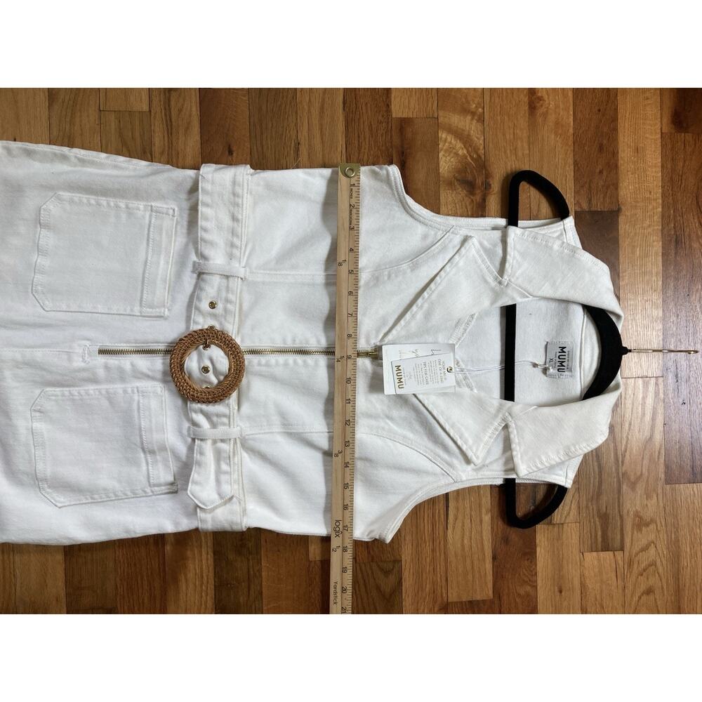 Revole Show Me Your MuMu Jacksonville Cropped Jumpsuit White Womens Size XL - Picture 9 of 9